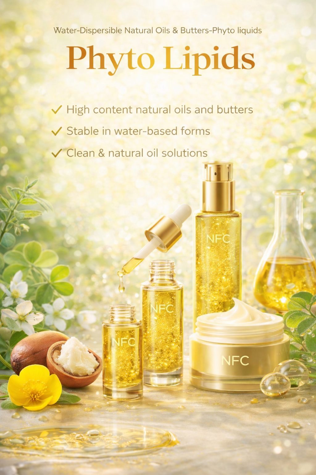 Water-Dispersible Natural Oils & Butters